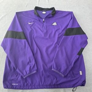 Nike Storm-FIT TCU Horned Frogs Pullover Jacket Purple XXL 1/4 Zip Windbreaker